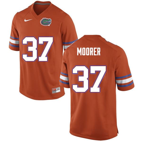 Men's NCAA Florida Gators Patrick Moorer #37 Stitched Authentic Nike Orange College Football Jersey KIZ5865QI